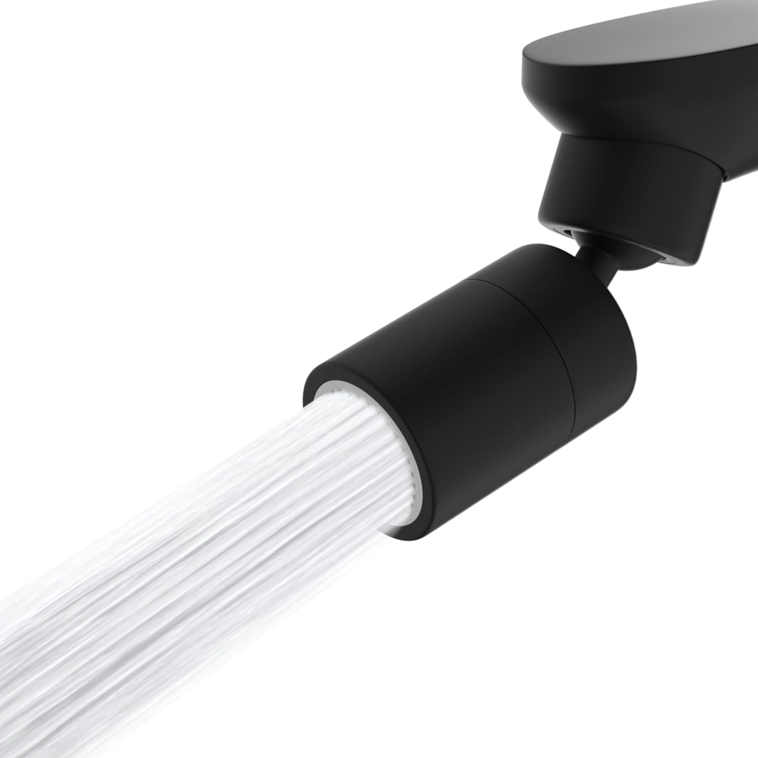 Bateria oszczędzająca wodę - czarna - matowa czerń - podłączenie krzyżowe - obrotowy prysznic teleskopowy - 360 stopni