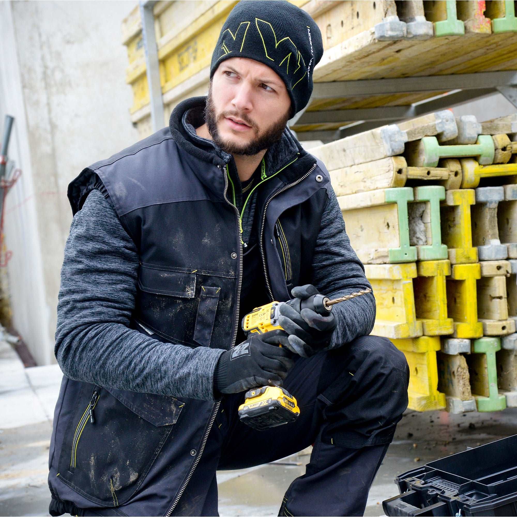 ALI - GILET SANS MANCHES DE TRAVAIL - 1206 Gris , Noir XL - 5