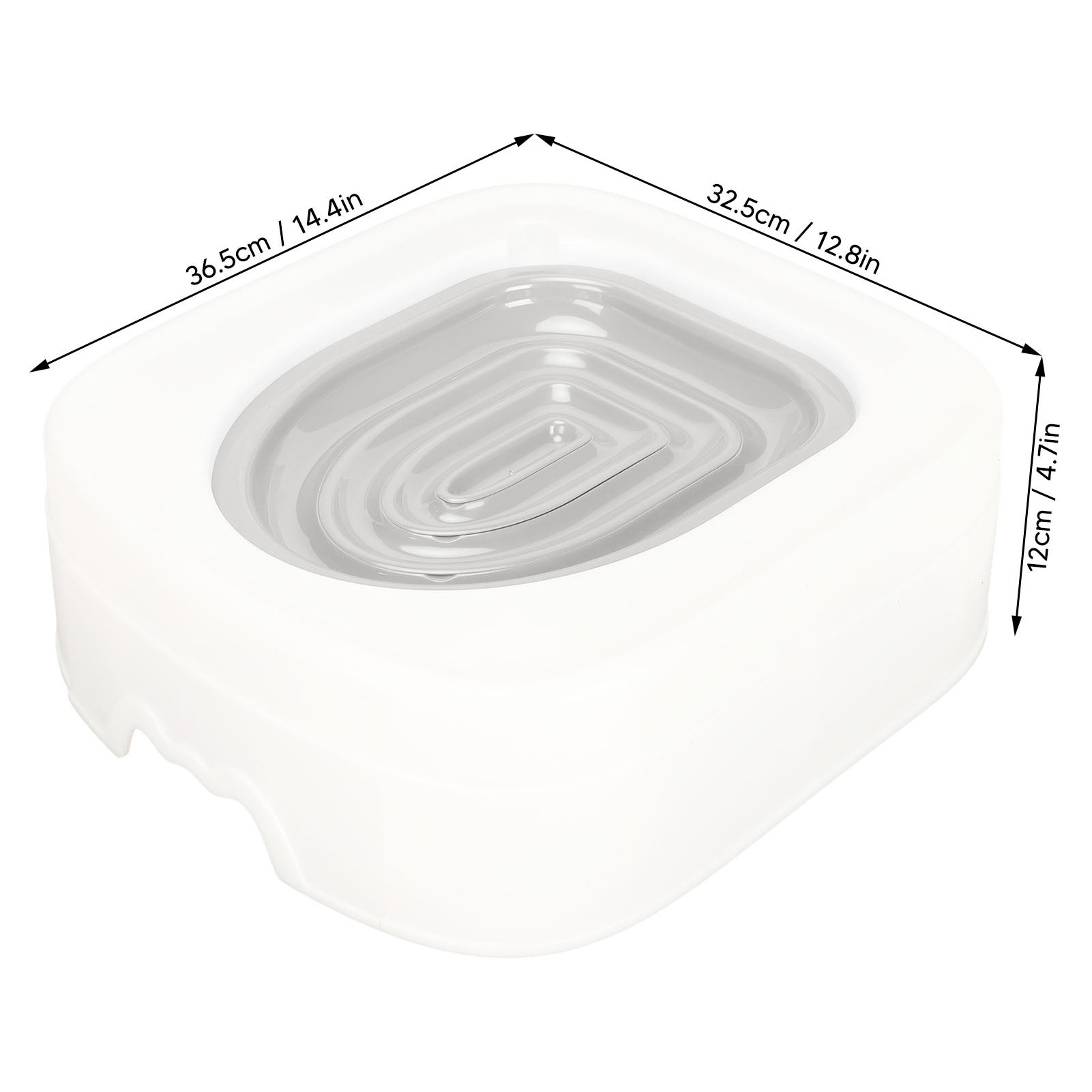 Kit de entrenamiento para gatos ABS 36,5x32,5x12cm Asiento tipo inodoro Fácil limpieza para gatitos Gris – ComfortXL - 3