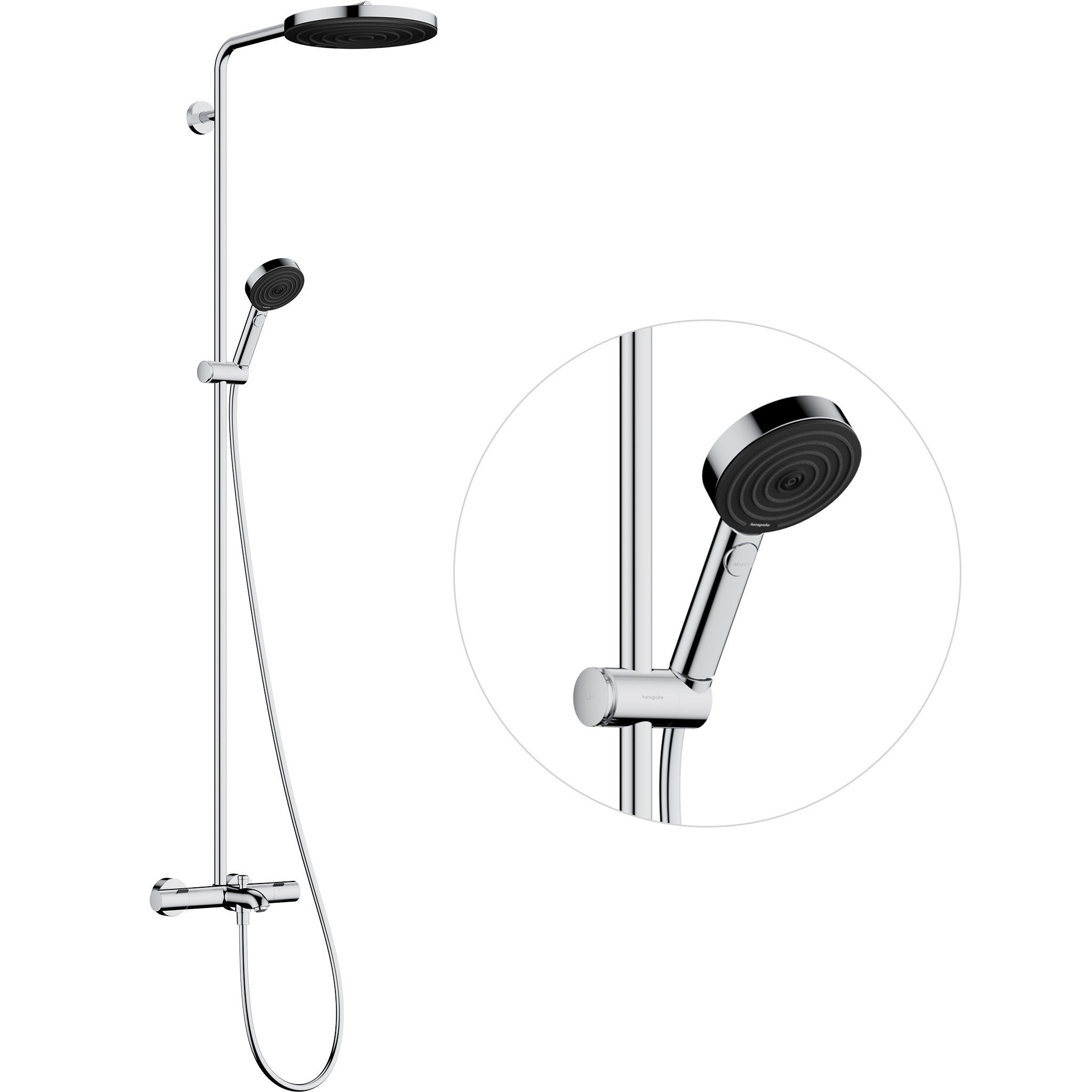 Hansgrohe Pulsify S PURO Système de douche 260, 1jet, thermostat de ...