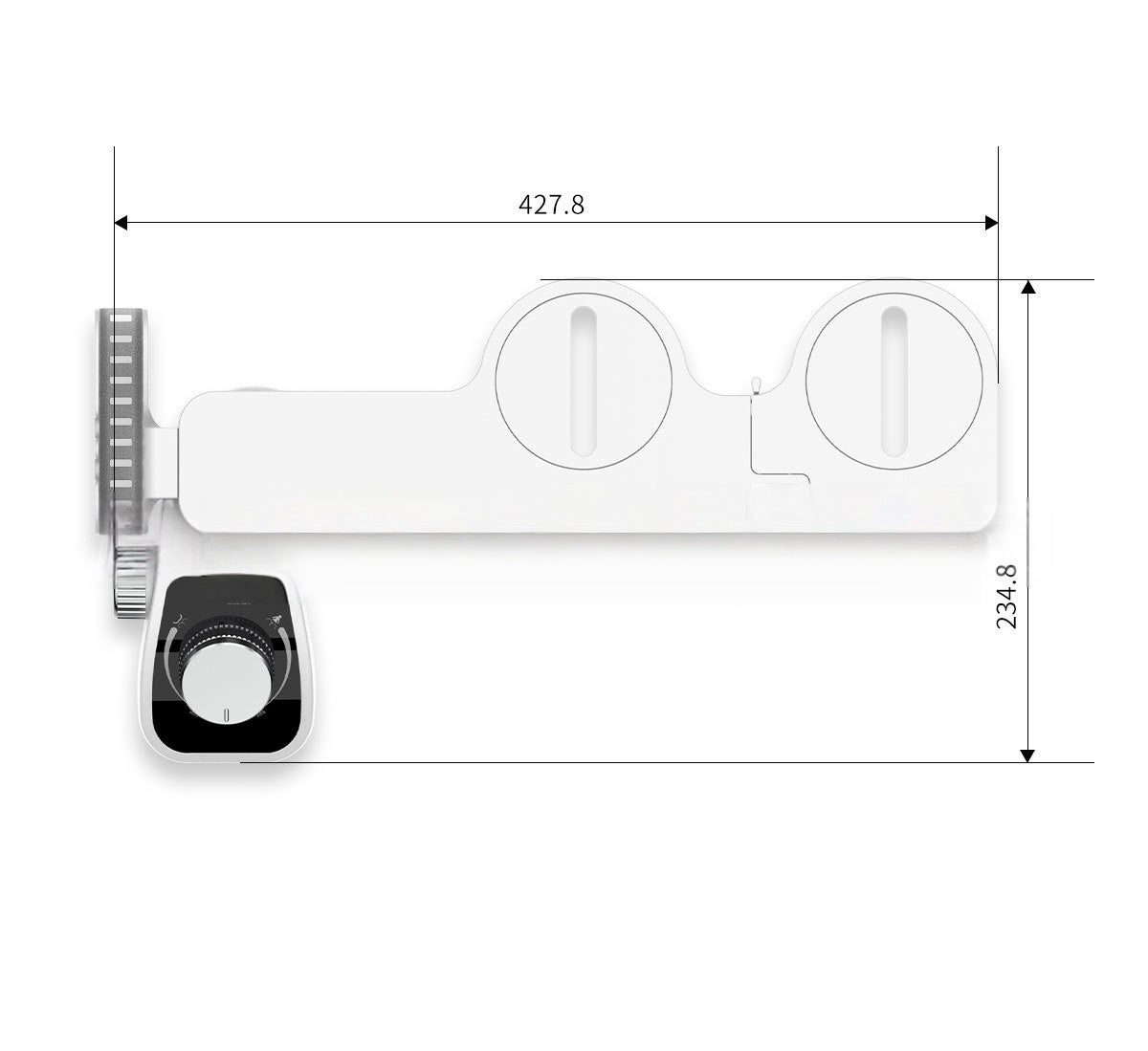 Ensemble bidet de toilette ultra-mince,Abattant de toilettes intelligent intégré avec bidet - Compatible avec les fixations européennes 3/8