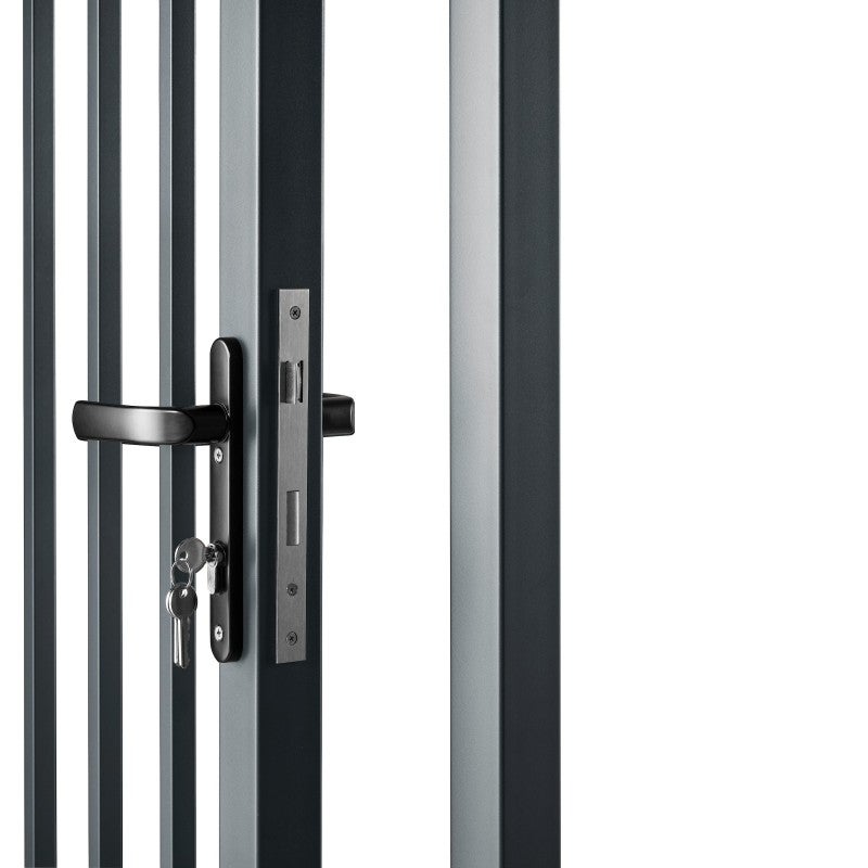 Portail aluminium tradition style ferronnerie 3m50 Gris - 7