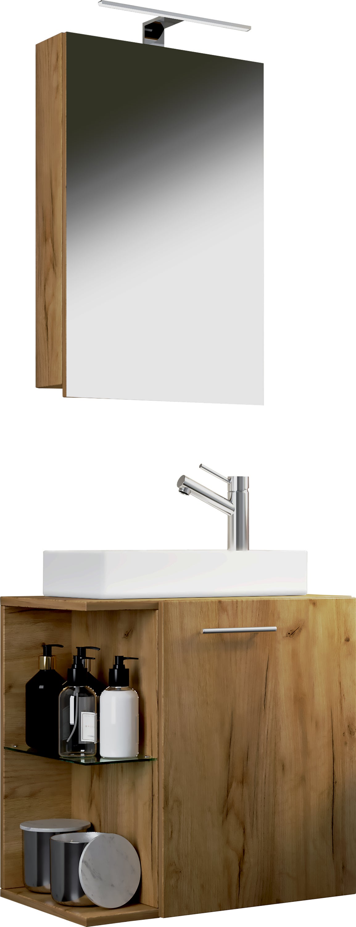 umywalka do mebli łazienkowych Hausa Dąb miodowy W. 122 x S. 52 x G. 34 cm