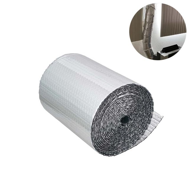 Rollo aislante reflectante 0,6×10m película térmica aluminio ventanas tejados autocaravanas protección UV barrera radiante ignífuga