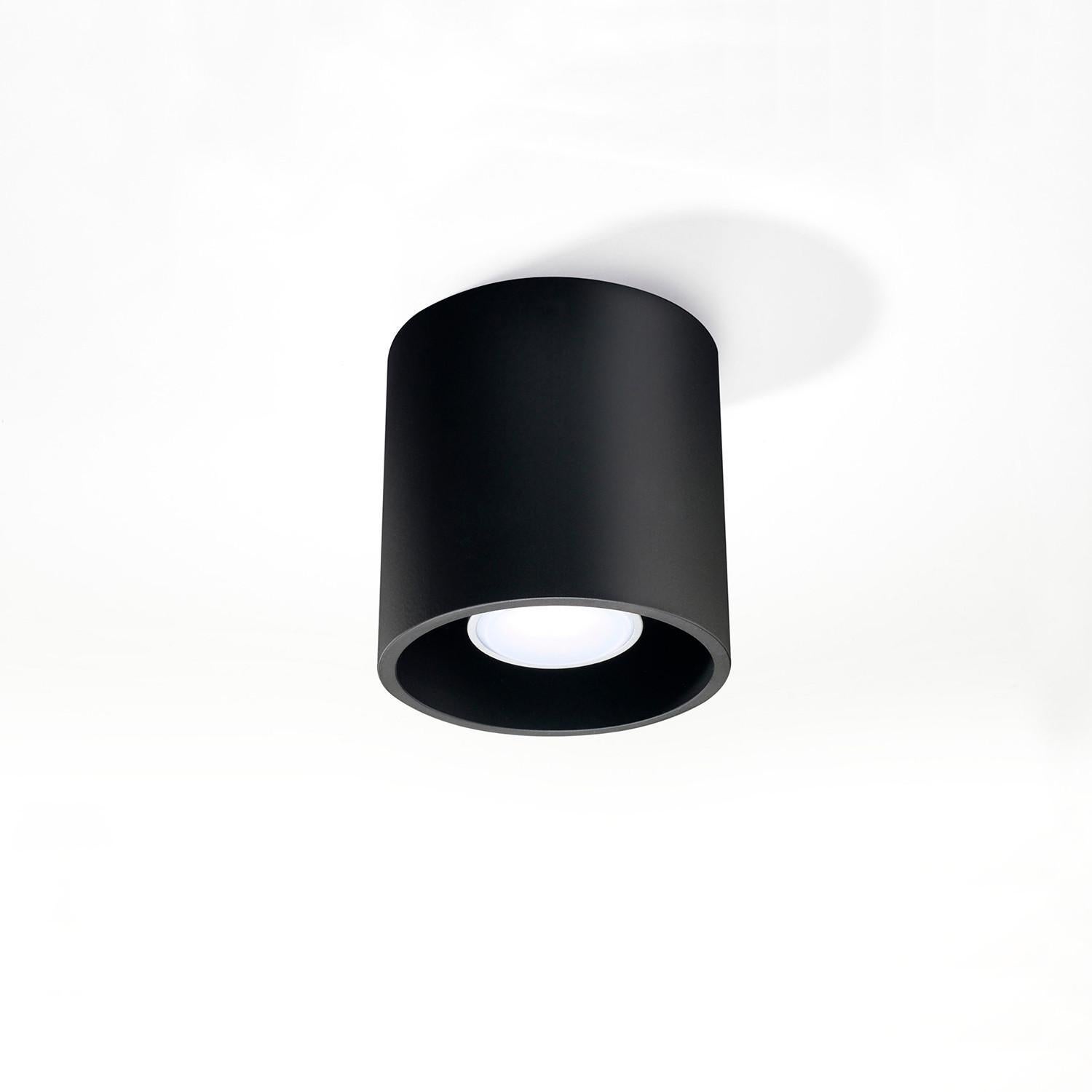 Reflektor sufitowy spot natynkowy Orbis okrągły czarny 1xGU10x40W wym: 10 x 10 cm metal Sollux Lighting