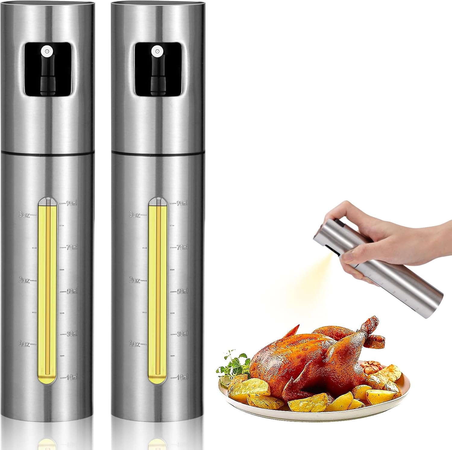 Pulvérisateur D'huile De Cuisine - Bouteille Spray étanche, Qualité Alimentaire, Pour Salades, Barbecues, Friteuse Air