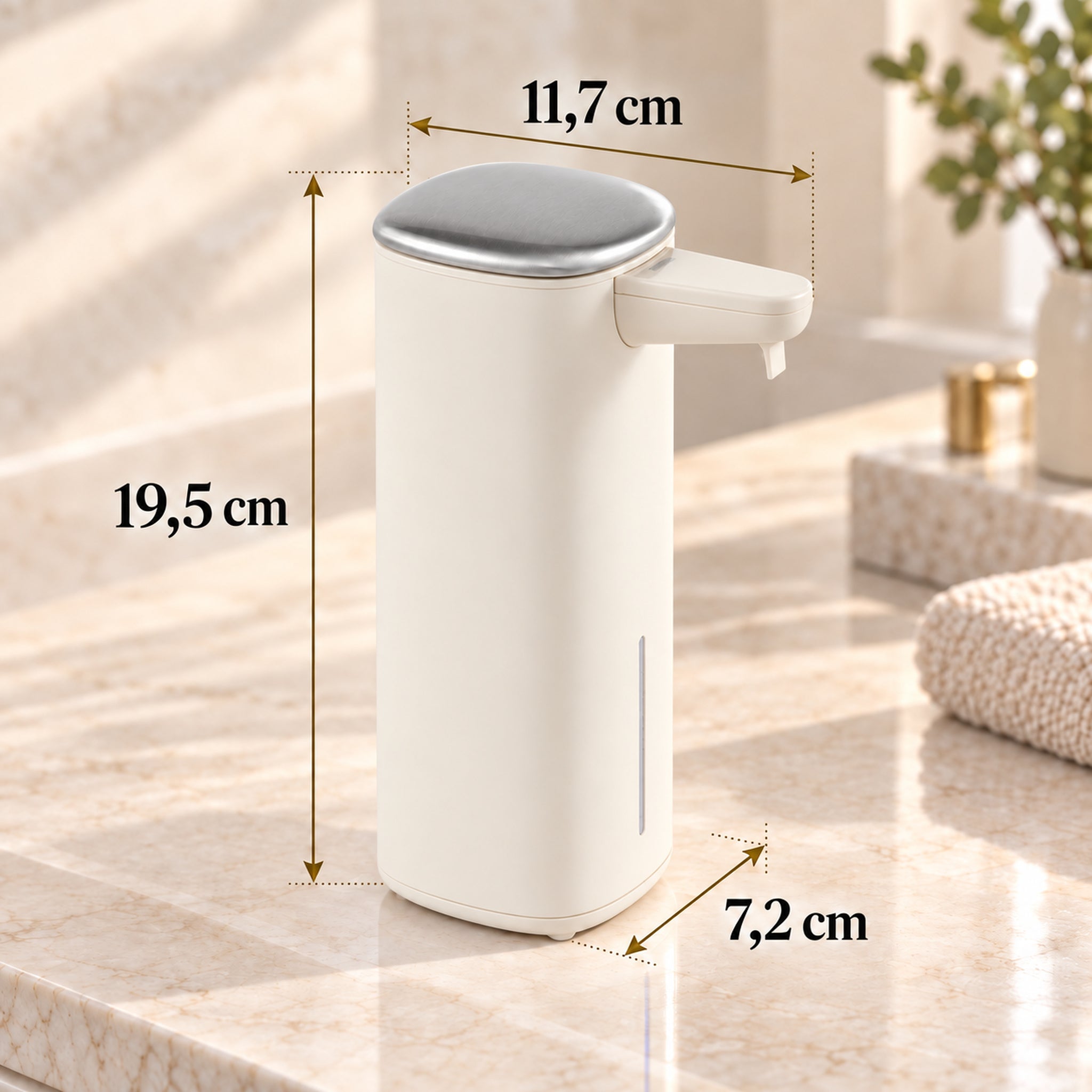Distributeur automatique de savon liquide Liora Crème | Leroy Merlin