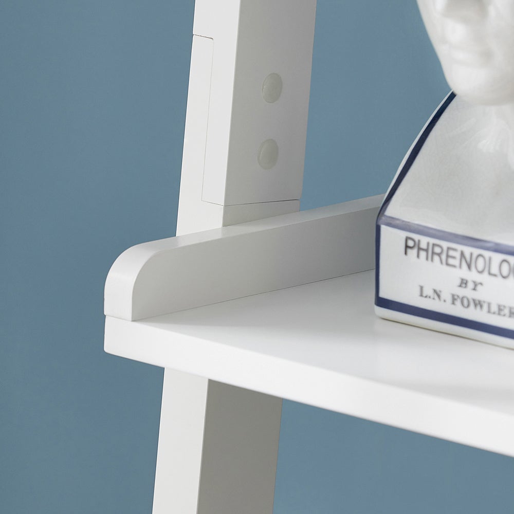 SoBuy FRG17-W Étagère murale style échelle 5 niveaux Bibliothèque Étagère échelle -Blanc - 5