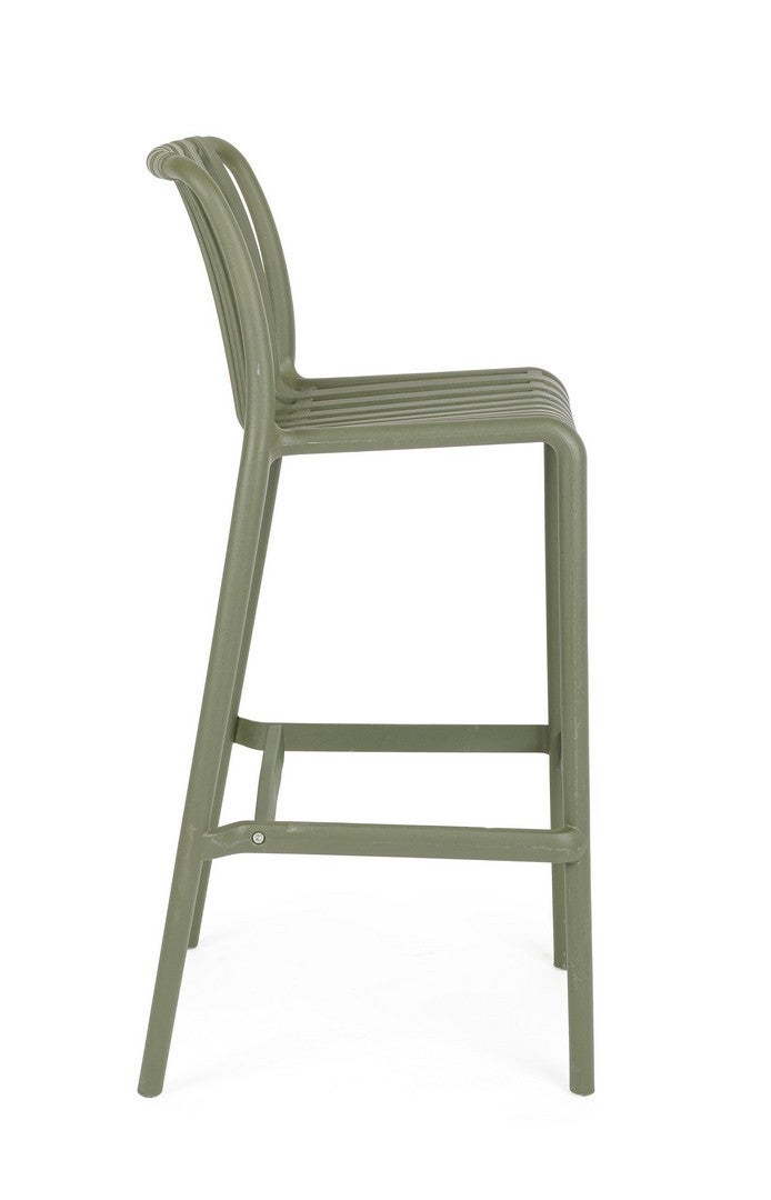 Tabouret d'extérieur en polypropylène résistant aux UV, vert - 5