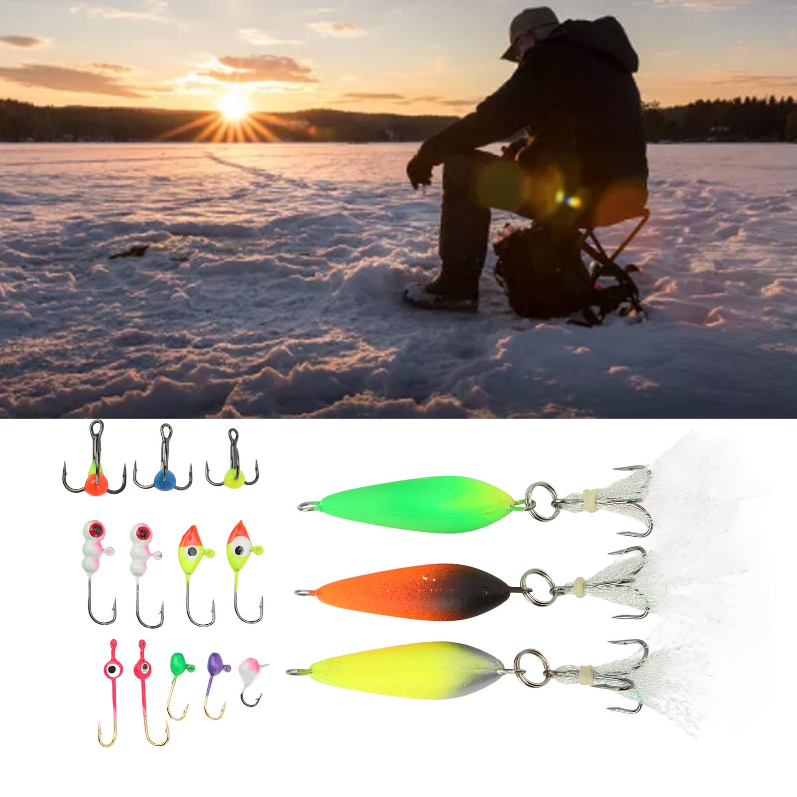 5 Leurres De Pêche Métal SG Store - 65mm, 21g, Hameçons Triples, Pour