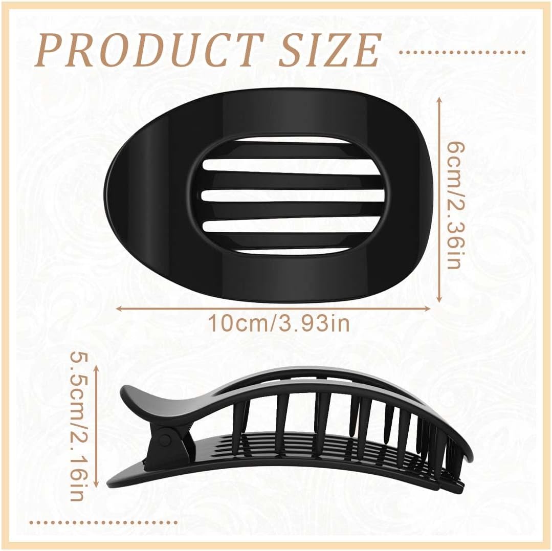 Set 5 Fermagli Capelli Opachi Con Fiori – Clip A Becco D'Anatra 10.5 Cm, In Plastica E Resina, Accessorio Elegante Per Capelli Spessi E Sottili
