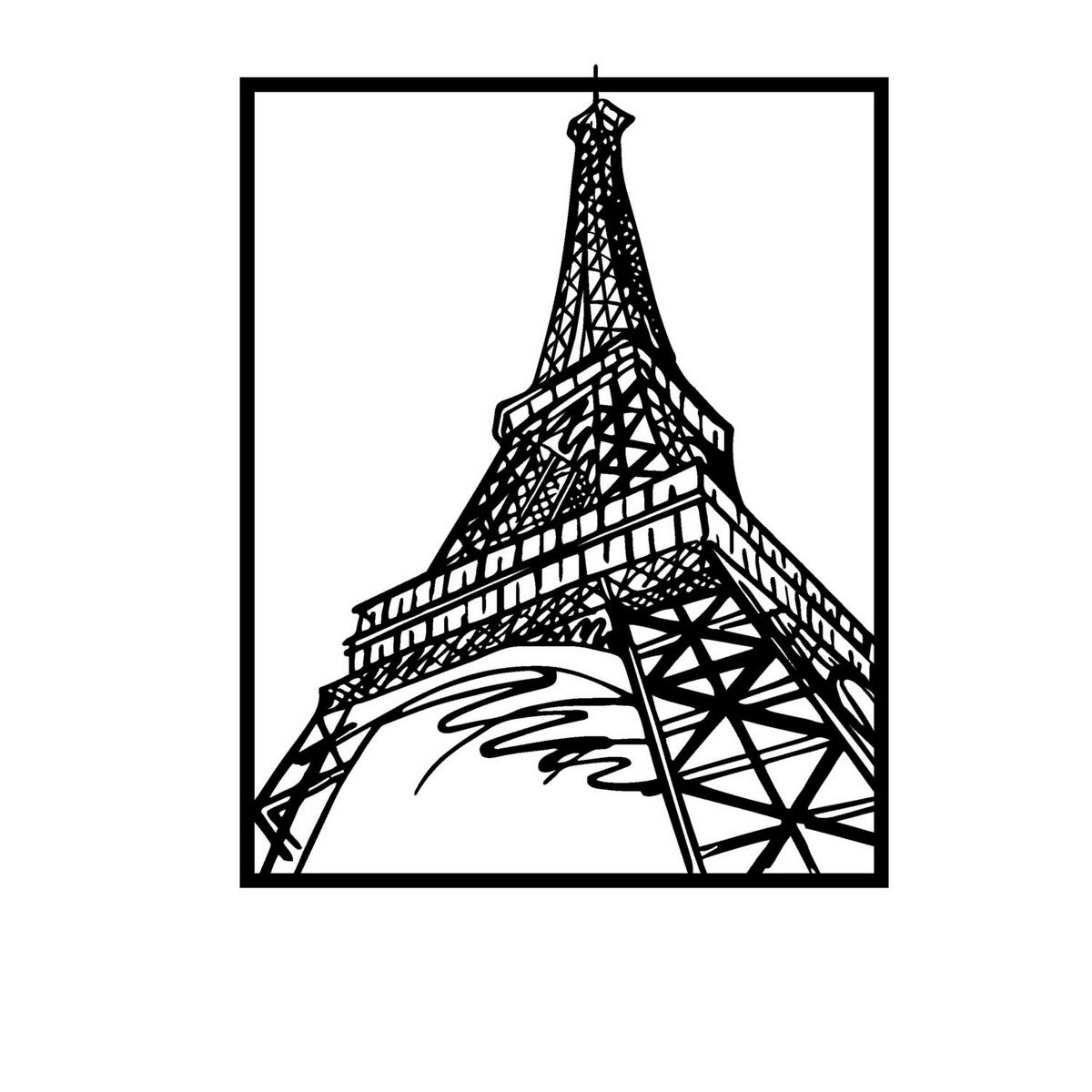 Décoration en Métal Tour Eiffel 1, Métal, Noir, EPIKASA | Leroy Merlin