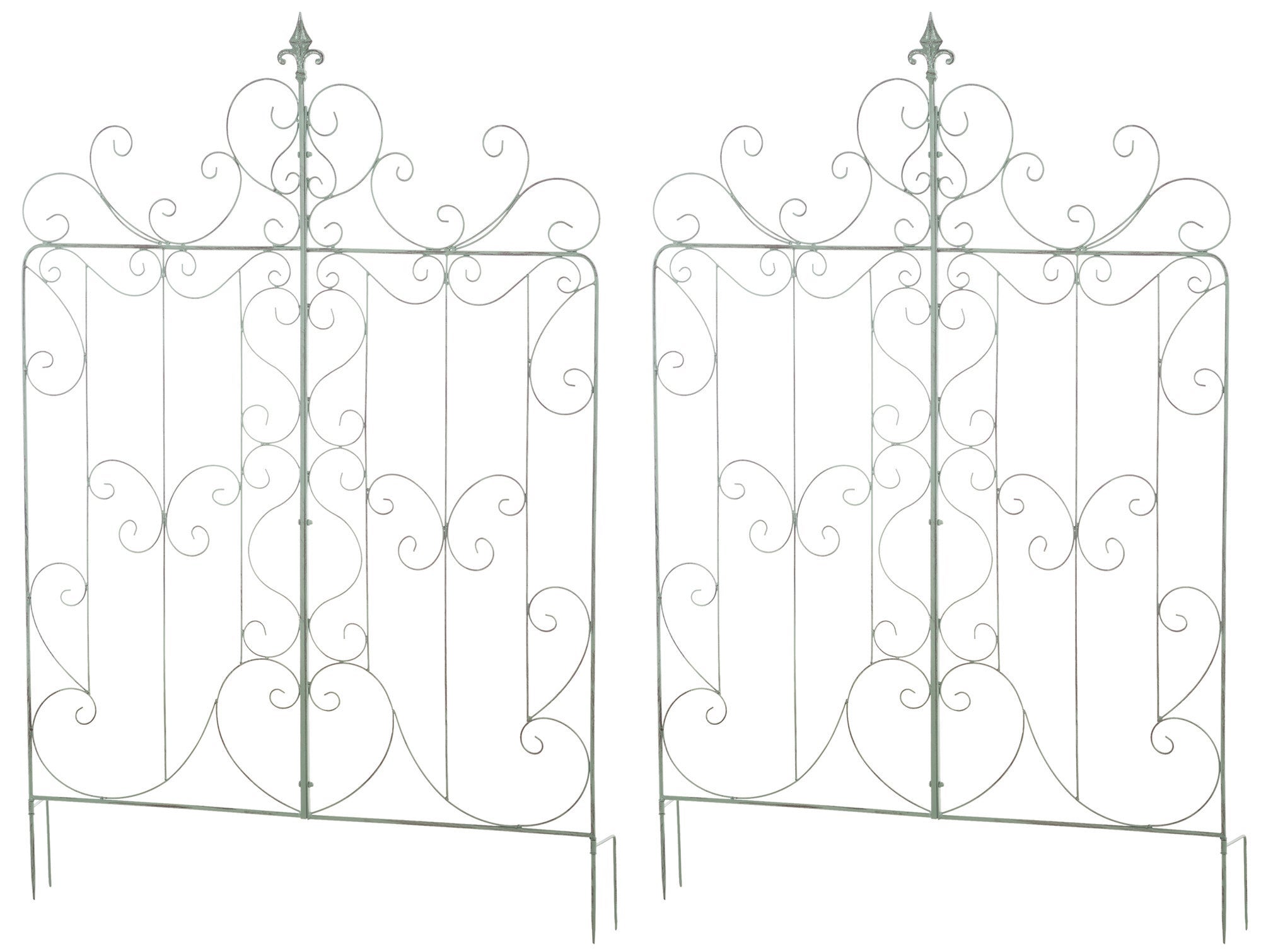 Lot de 2 treillis de jardin support pour plantes grimpantes 133x99 cm