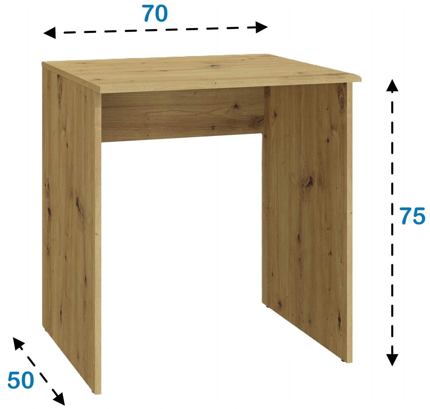 Biurko szafka BODO 70R ARTISAN małe uniwersalne pod komputer dla dziecka - 3