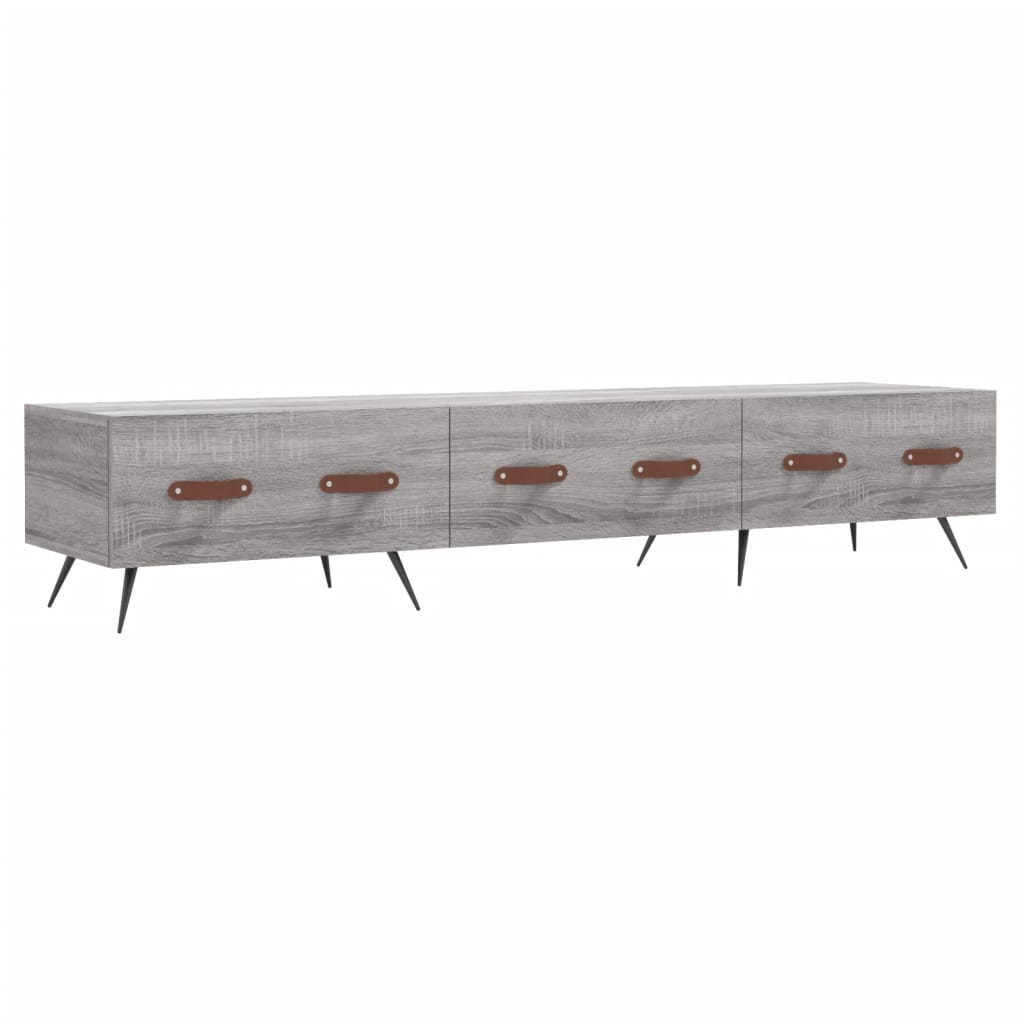 Meuble TV sonoma gris 150x36x30 bois d'ingénierie - 2