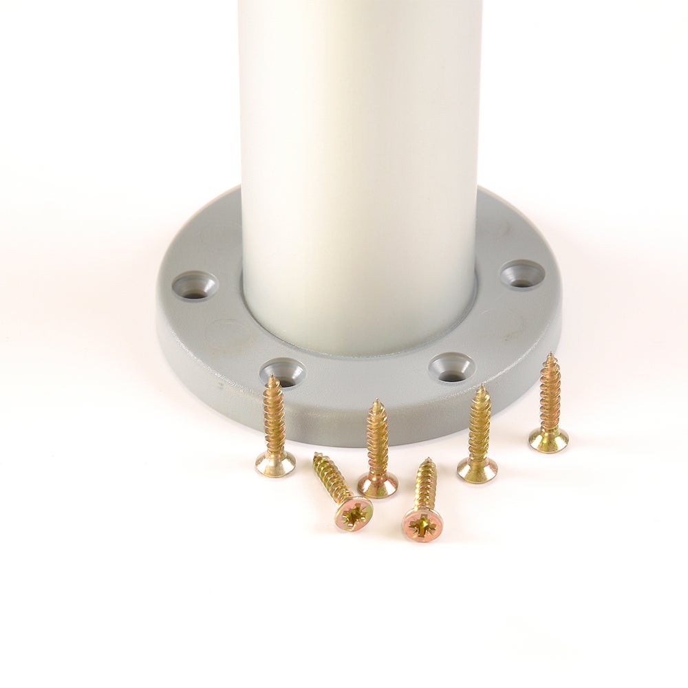 4 un. Pied rond pour meuble en aluminium diamètre 40mm hauteur 300mm aluminium mat avec régulateur de nivellement - 2