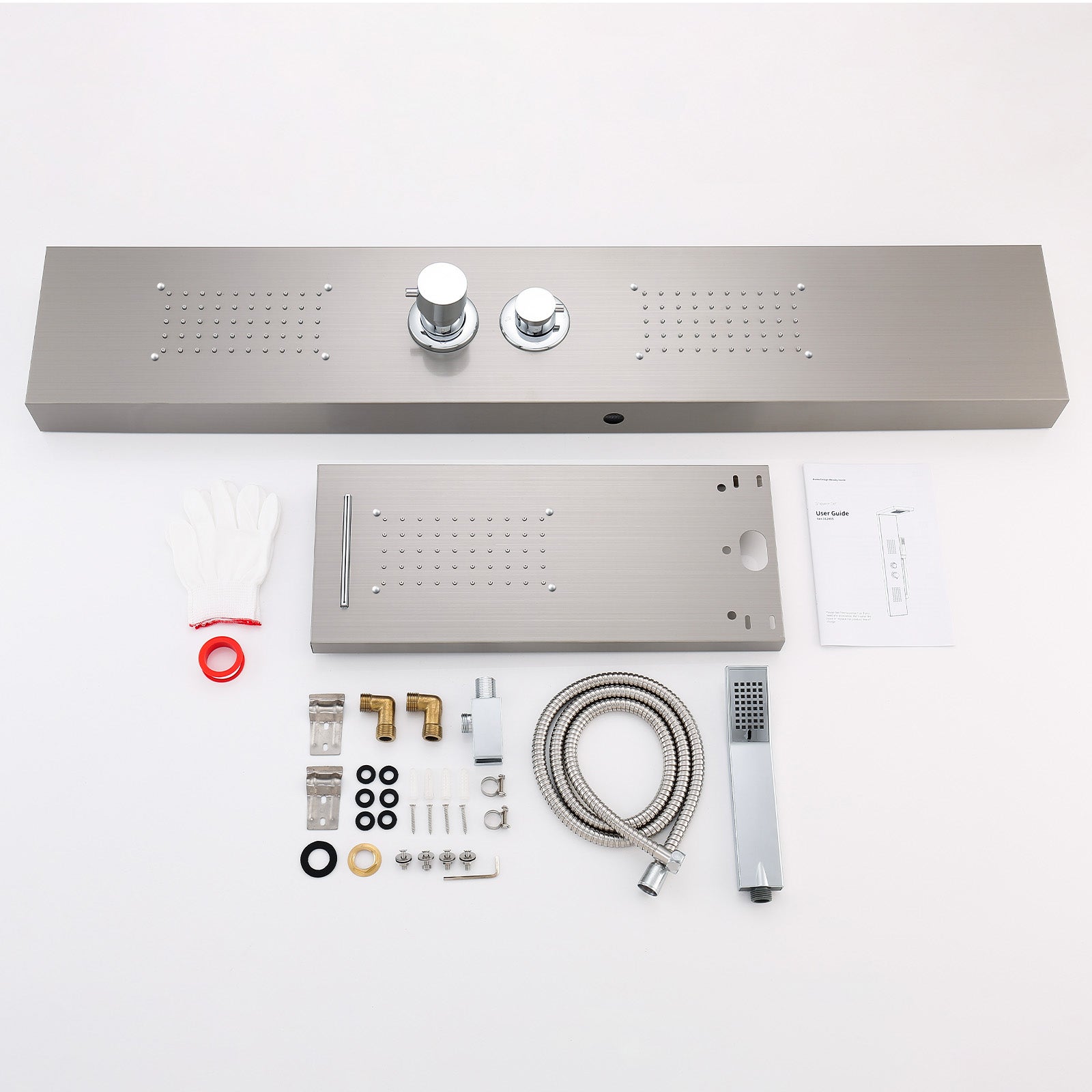 Homelody Colonna Doccia Idromassaggio, Pannello Doccia Multifunzione in Acciaio Inox per Montaggio a Parete, Cromato - 8