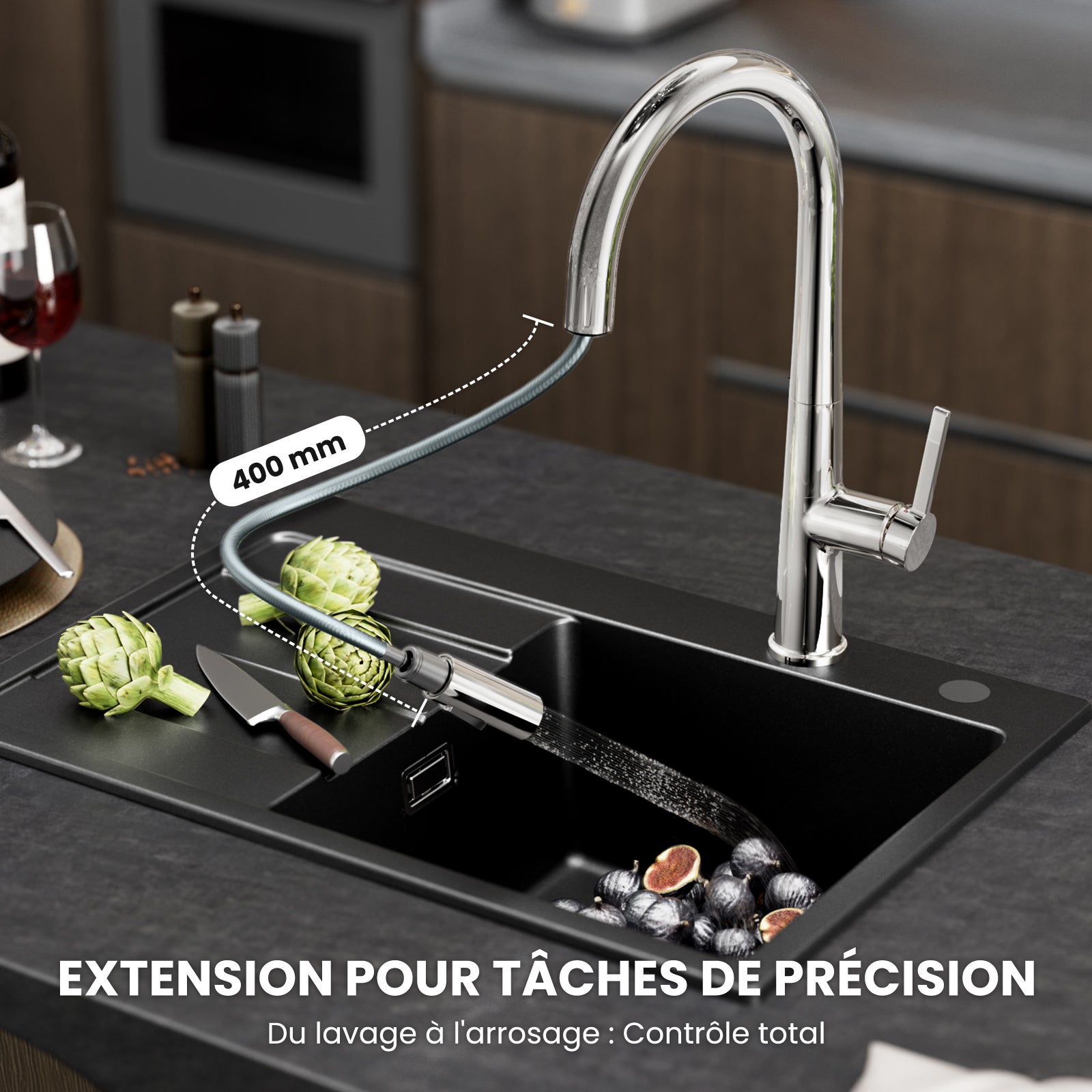 CECIPA Robinet Cuisine Douchette, Mitigeur Cuisine avec