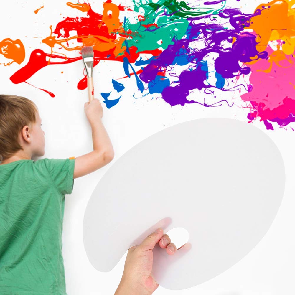 Palette de peinture acrylique transparente ovale pour mélanger les couleurs, fournitures d'art - 7