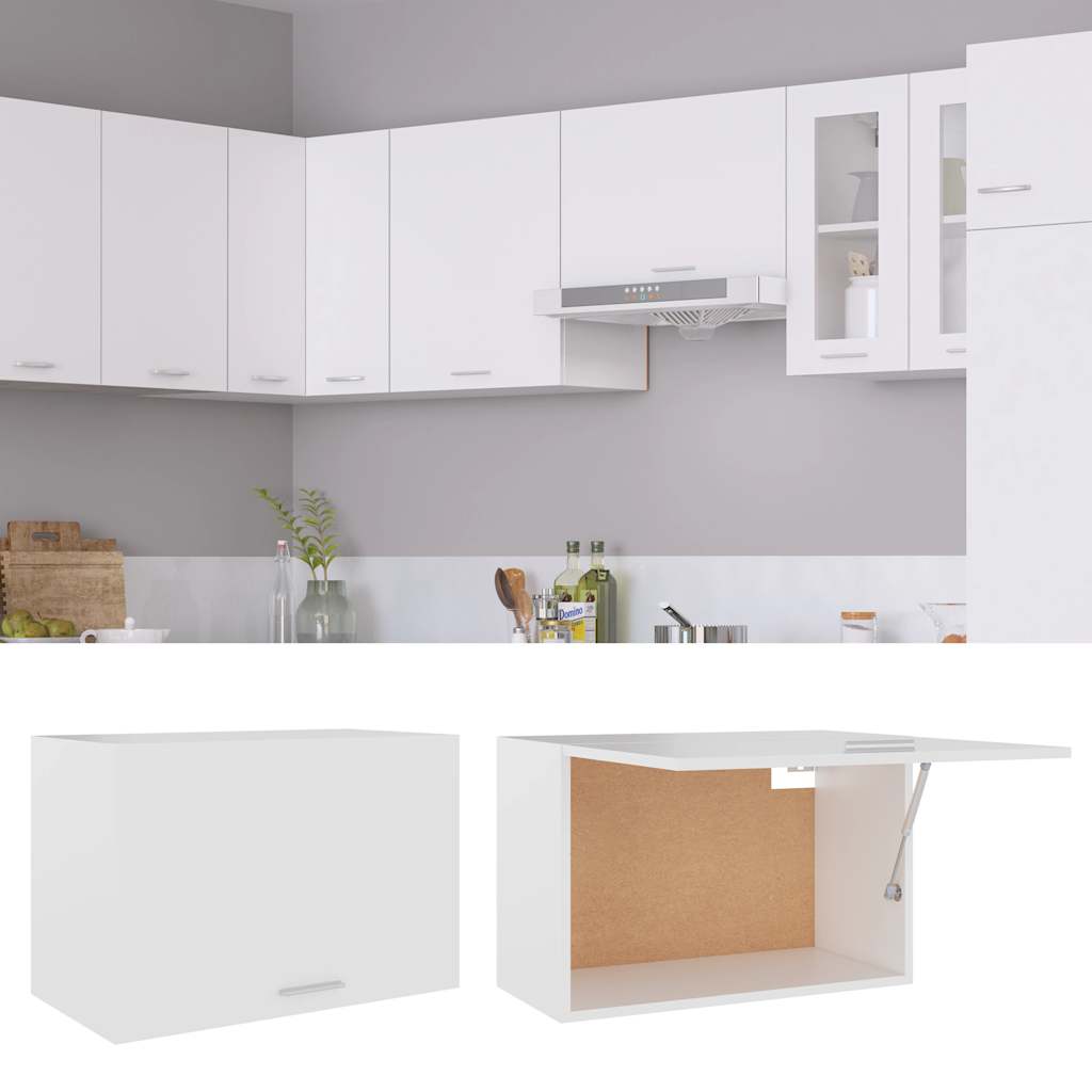 Meuble suspendu Blanc 60 x 31 x 40 cm Bois d'ingénierie - 2