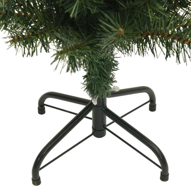 Árbol de Navidad artificial estrecho y soporte PVC verde 180 cm - 5