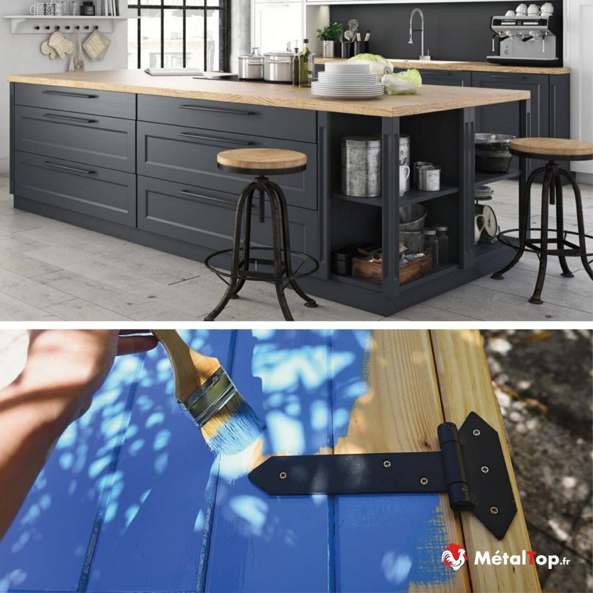 Peinture Bois Mat - Vert pin - RAL 6028 - Bombe 400 ml - Métaltop ...