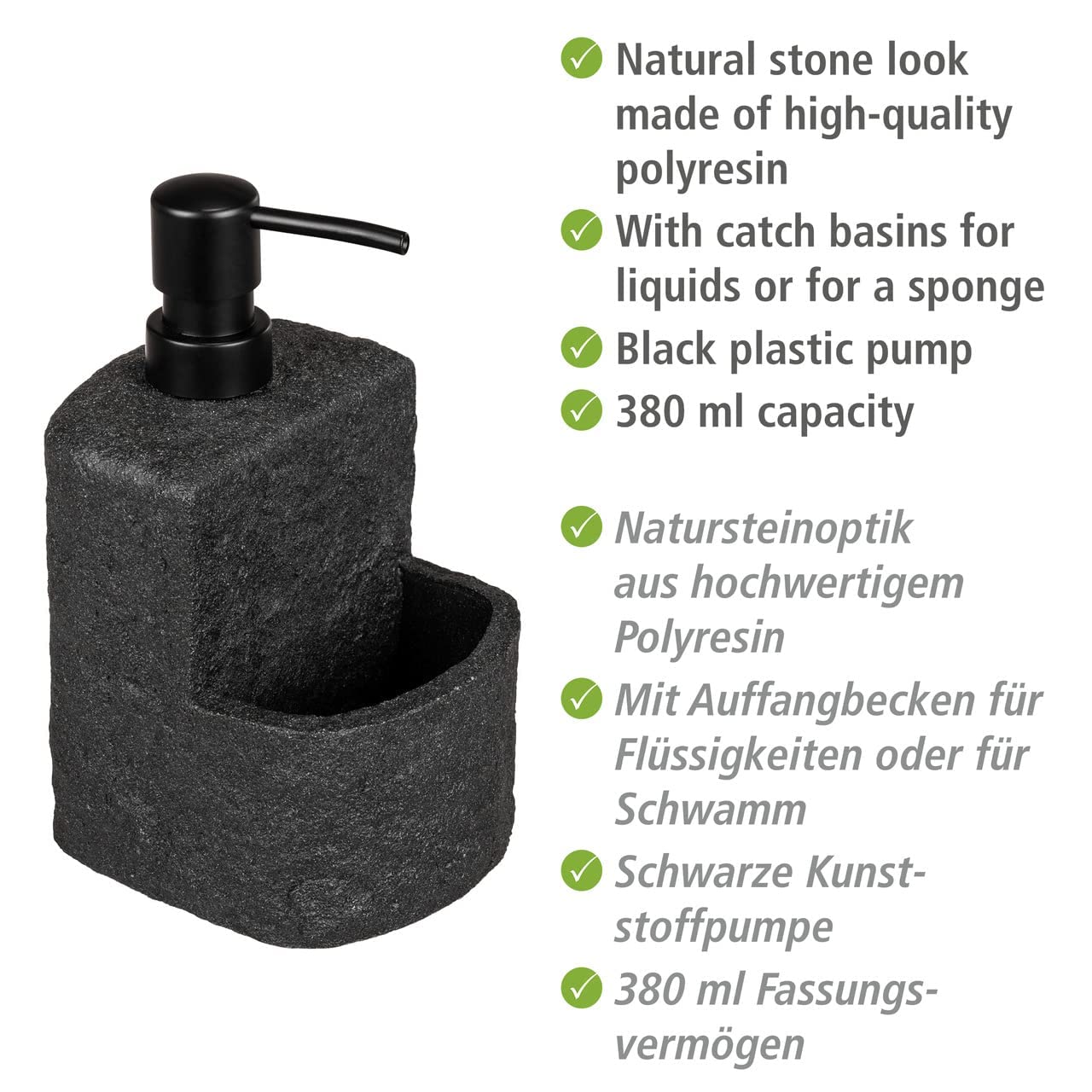 Distributeur pour liquide vaisselle et éponge FESTIVAL, 2 en 1, WENKO, WENKO - 6