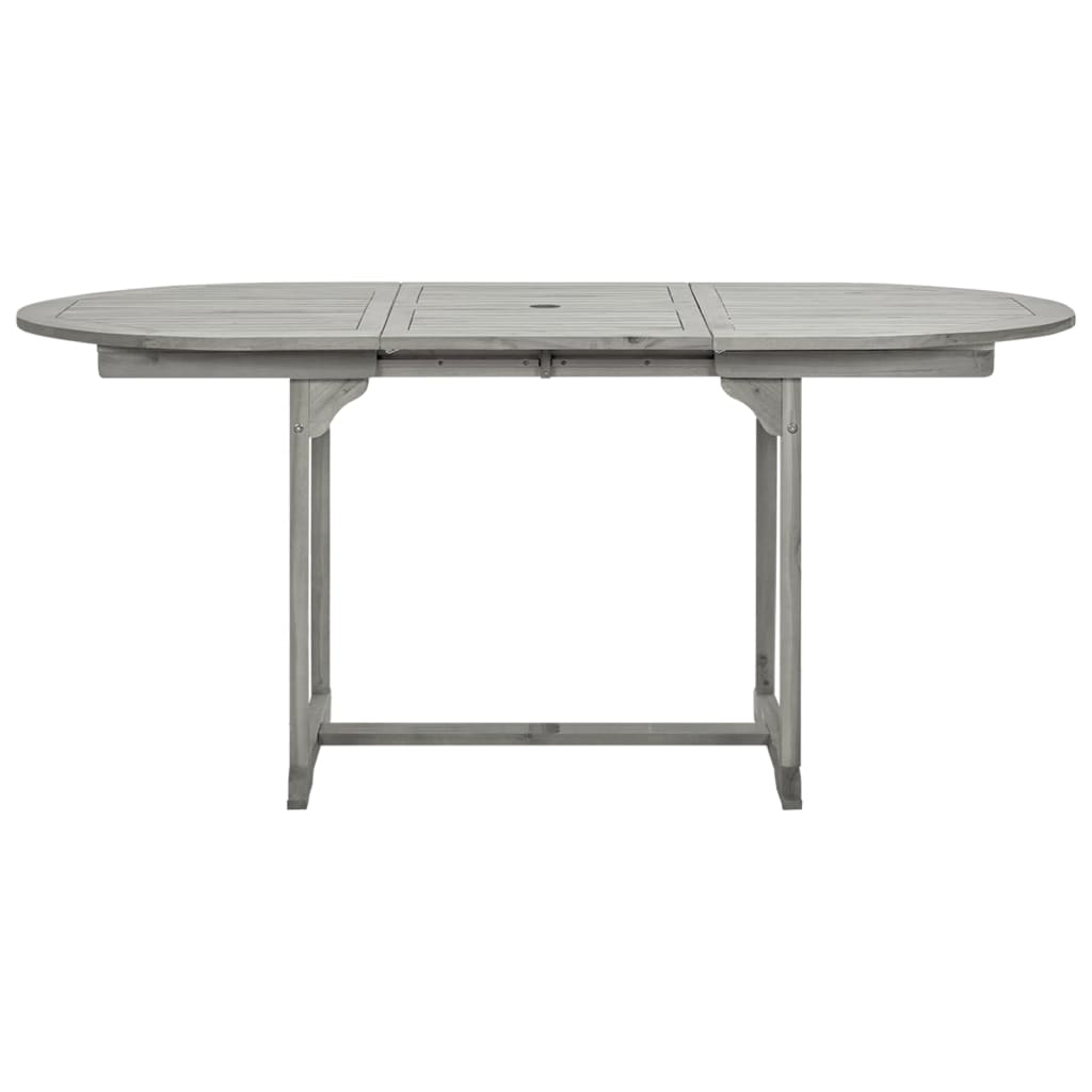 Table à dîner de jardin (120-170)x80x75 cm Bois d'acacia massif 4 - 5