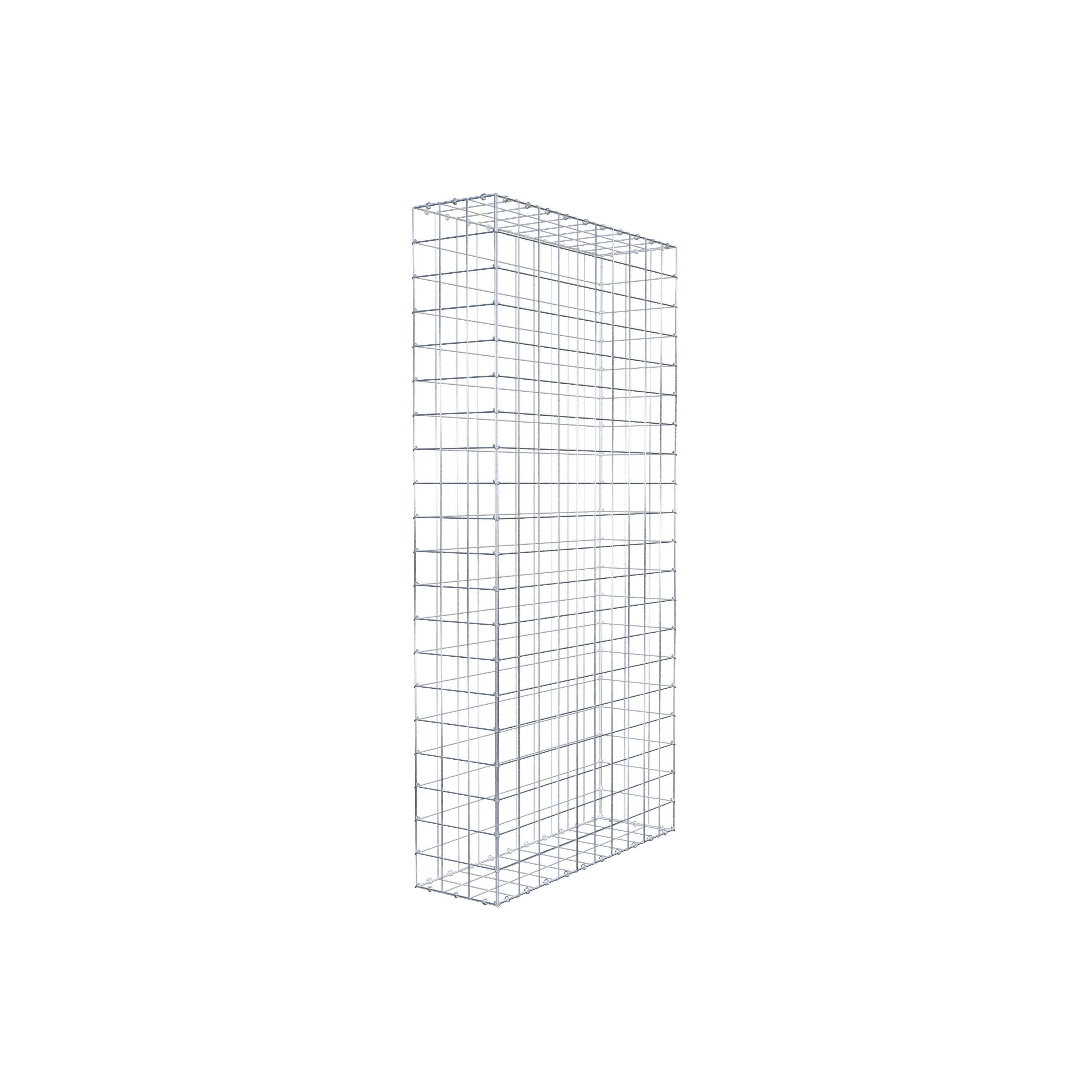 Gavión de acero galvanizado 200x100x30cm (LxAxP), malla 10 x 10cm, Anillo en C, jaula metálica para muro o jardín - 5