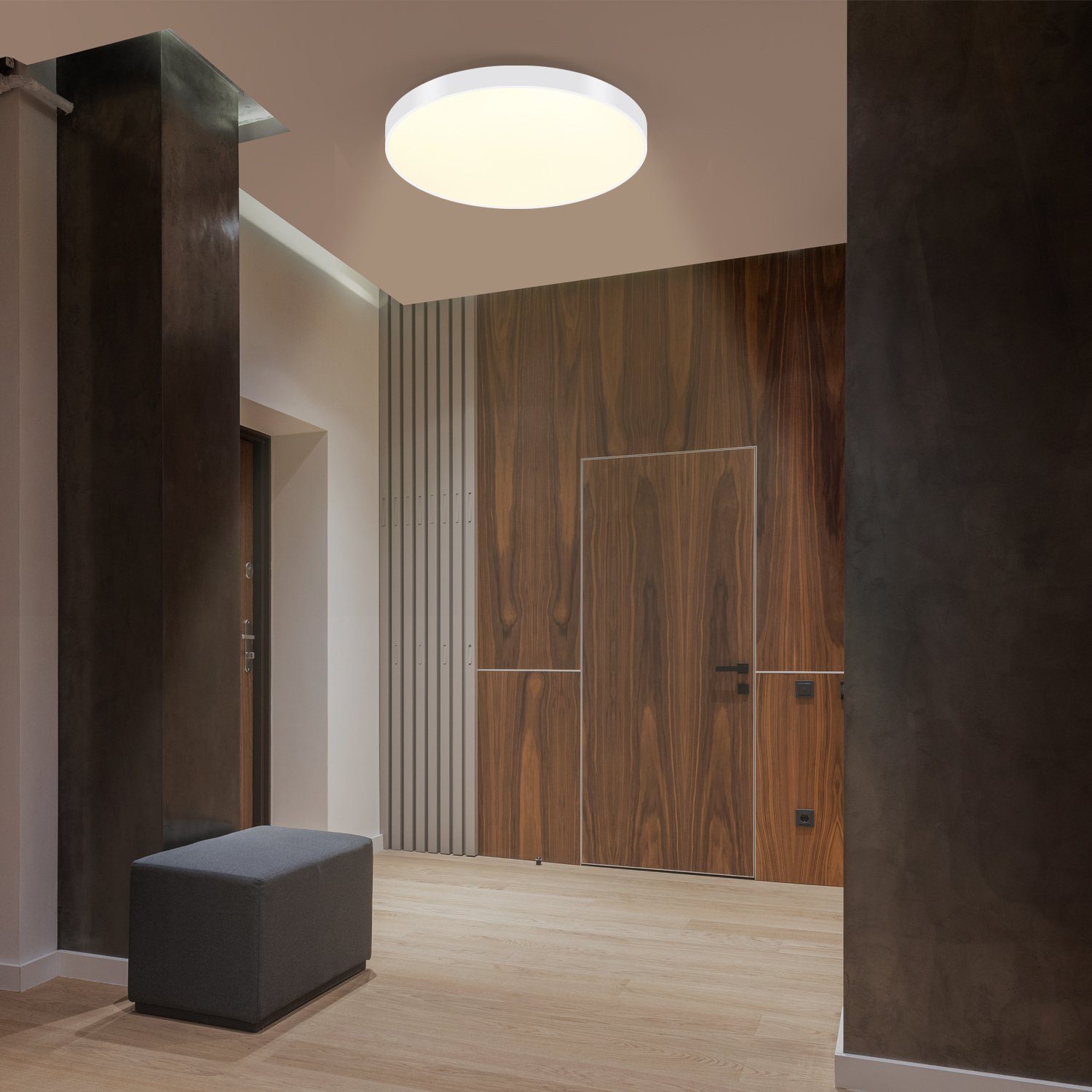 ZMH Luzes de teto LED para sala de estar, modernas, IP44, banheiro, cozinha, quarto, corredor - 8