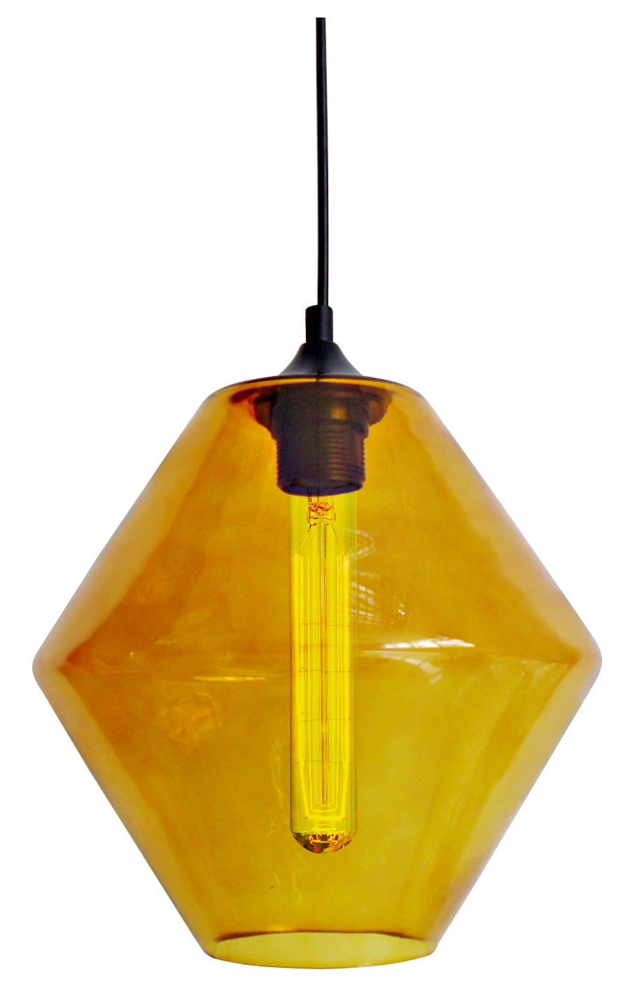 Lampa sufitowa Bremen czarno-pomarańczowa 1xE27x60W wym: 110 x 23 x 23 cm szkło Candellux