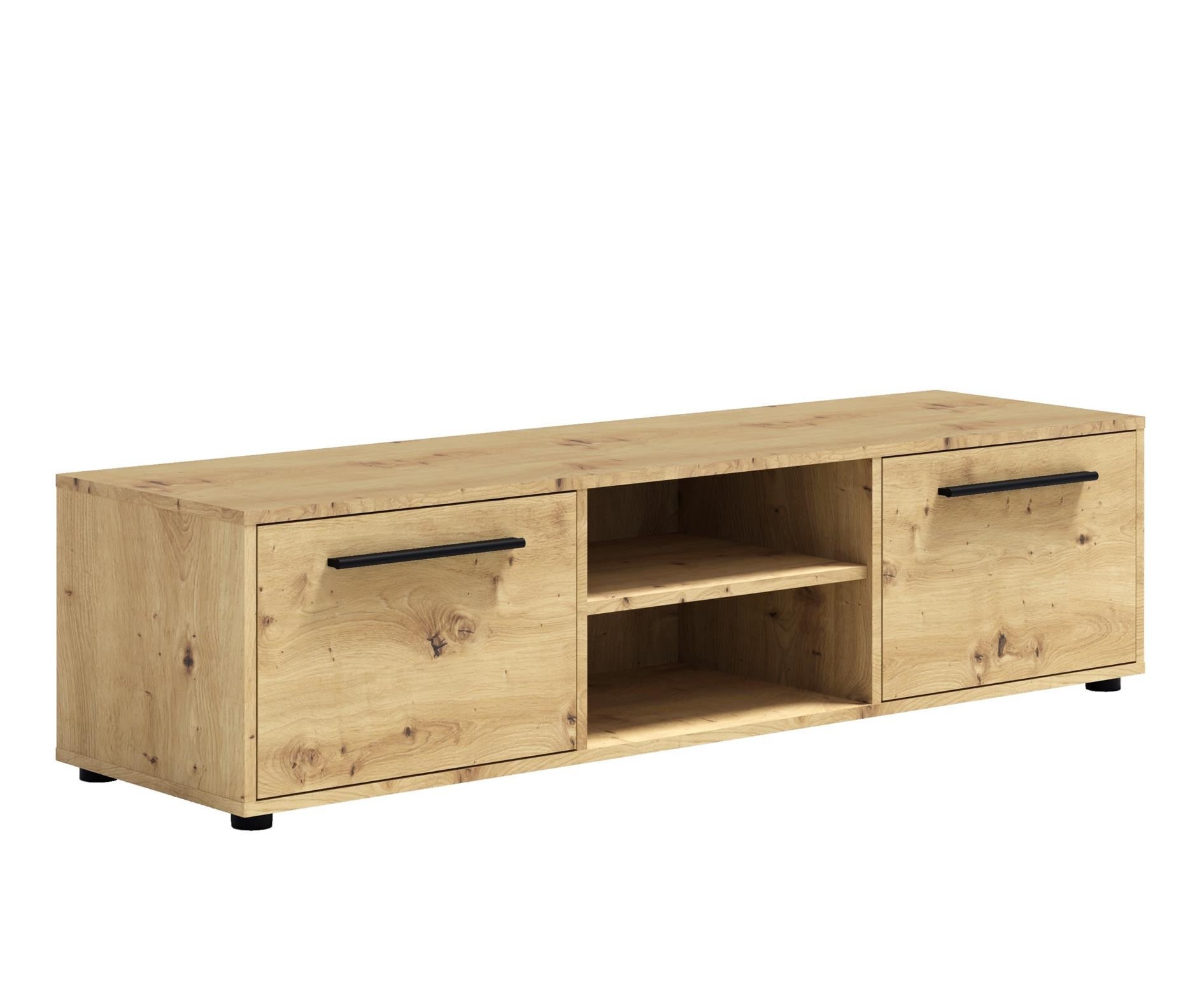 Nowoczesna Dwudrzwiowa Szafka RTV MAXIVO Dąb Artisan do Salonu – Minimalistyczny Design