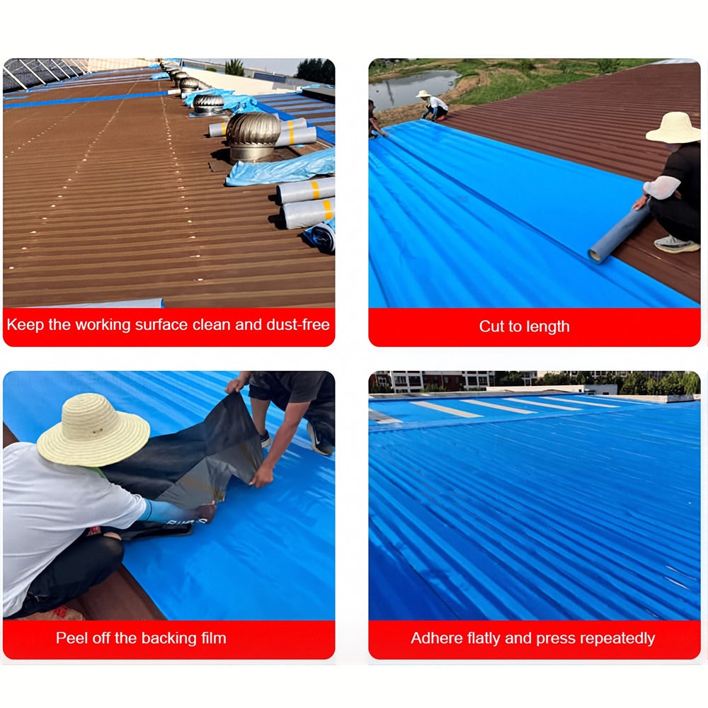 KAKET Membrane d'étanchéité auto-adhésive,toiture isolée,membrane d'étanchéité auto-adhésive pour tôles d'acier ondulées,réparation de toiture.10cmx5m - 5