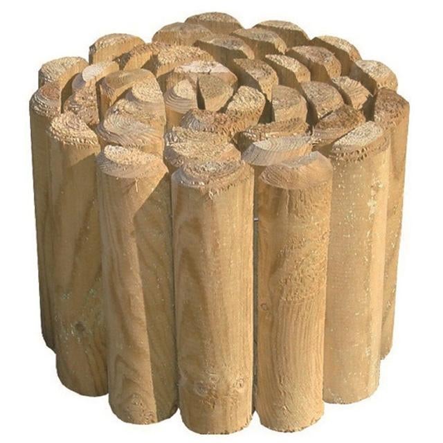 Demi-pôle Clôture Rollborder en bois de pin imprégné - 6