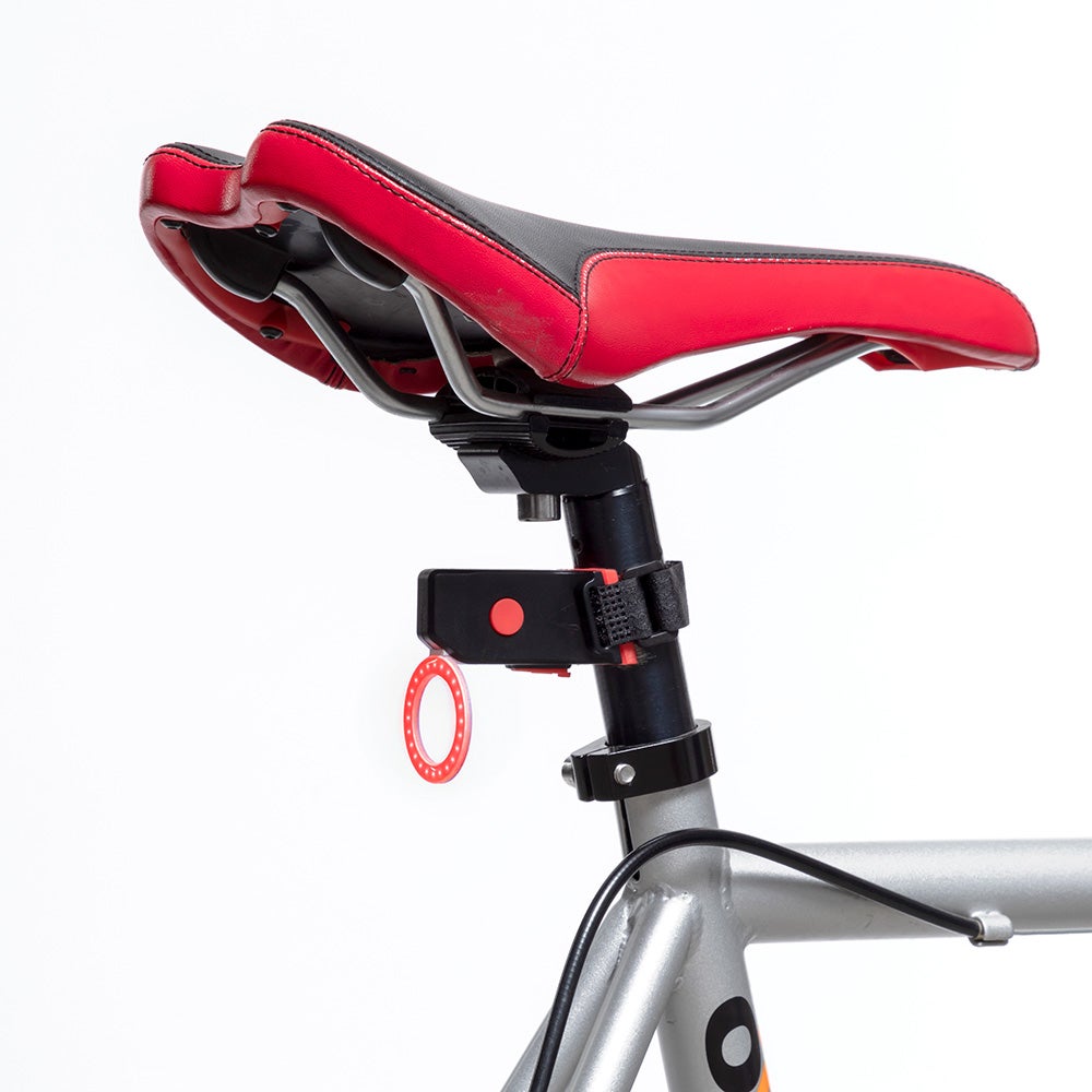 LaBlanc - Morsetto per torcia elettrica per bicicletta arancione e bianco, 2 pezzi, supporto per