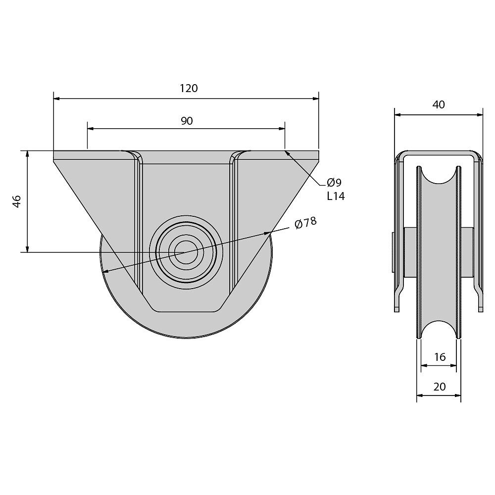 Kit coulissant Ø 16 mm - rails 4 x 1,95 m pour portail de 4 m - 400 kg - 5