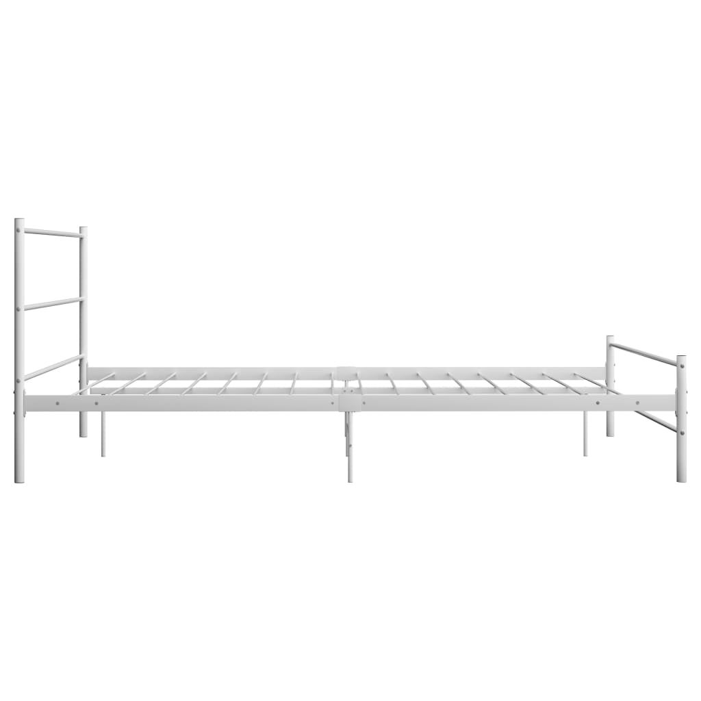 Maison Exclusive - Estrutura de cama em metal branco 140x200 cm - 4
