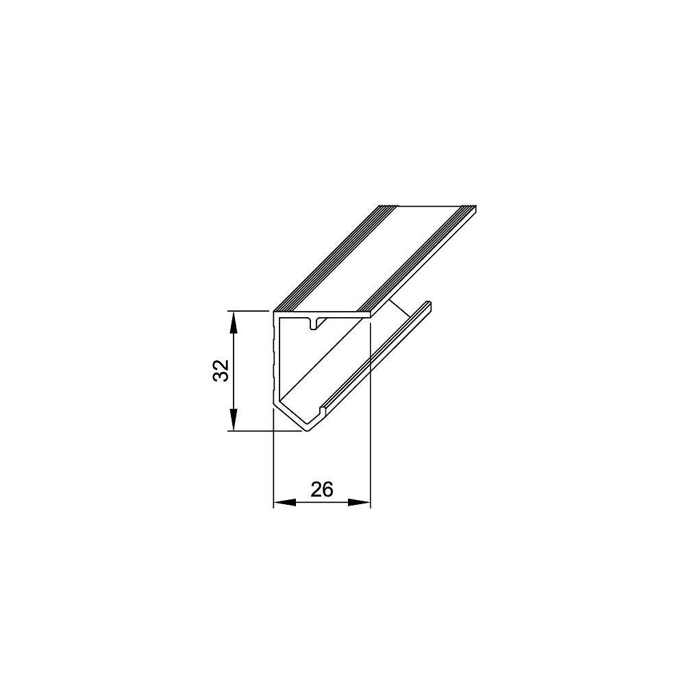 Système coulissant SLID'UP 120 pour 1 porte de placard - rail 1,5 m - 45 kg - 5