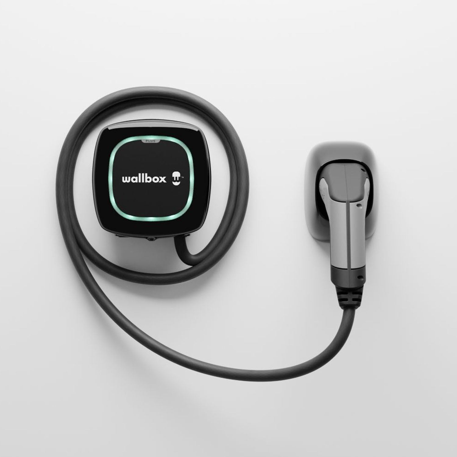 Wallbox Pulsar Plus preto - Cabo tipo 2 - 3,7 kW a 7,4 kW - Balanceamento de carga opcional - 5 metros - 6