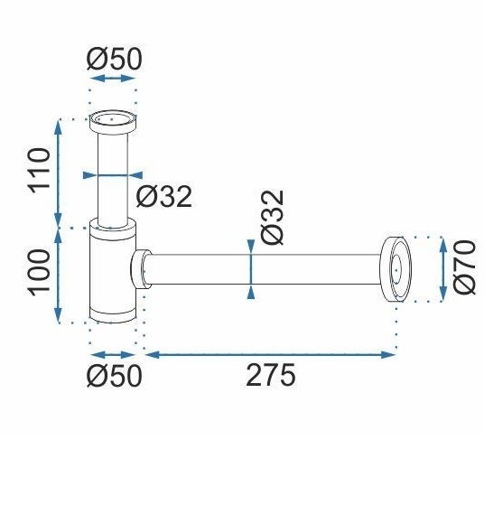Siphon lavabo-vasque Chromé + Bonde Pour Lavabo Clic-clac - 4