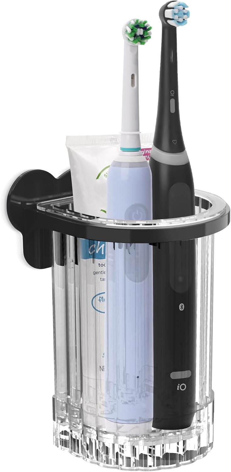 Samoprzylepny uchwyt na szczoteczkę elektryczną do zębów pod prysznic plastikowy uchwyt szczoteczkę elektryczną zębów ścienny organizer szczoteczki