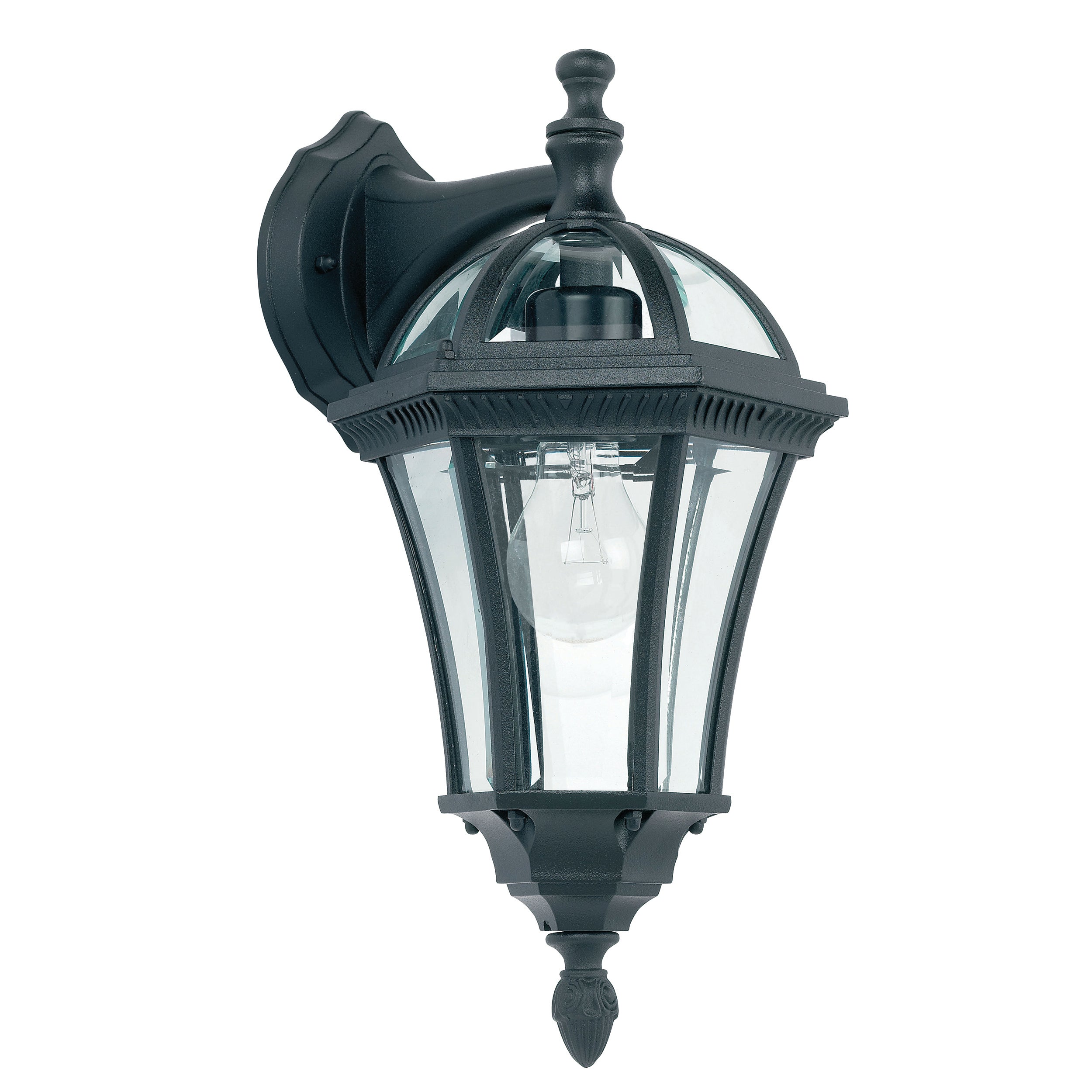 Kinkiet zewnętrzny LED DRAYTON 60W 4000K 5400lm aluminium czarno-przezroczysty wym:41x20x20cm IP44 Endon