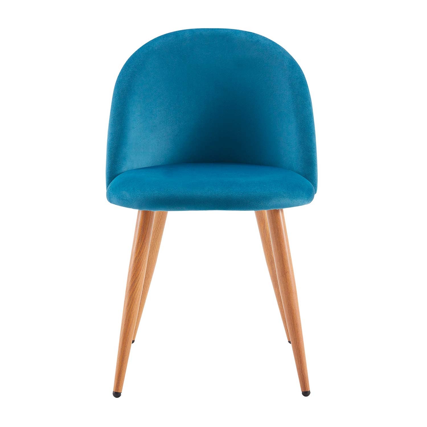 Set Di 2 Sedie Da Pranzo Elva Verde Turchese - Design Nordico, Seduta Imbottita, Schienale Ergonomico