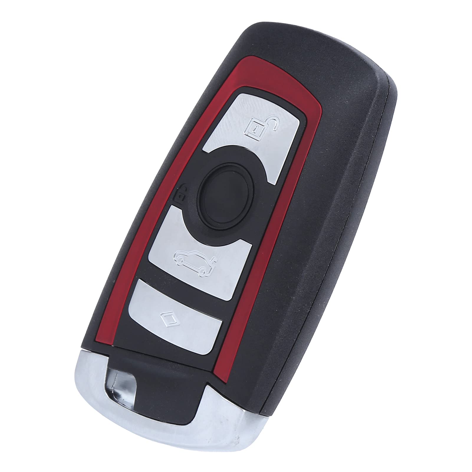 Guscio portachiavi con chiave piccola argentata rosso nero di ricambio per 550i GT 2010-2011 (4 chiavi) - 5