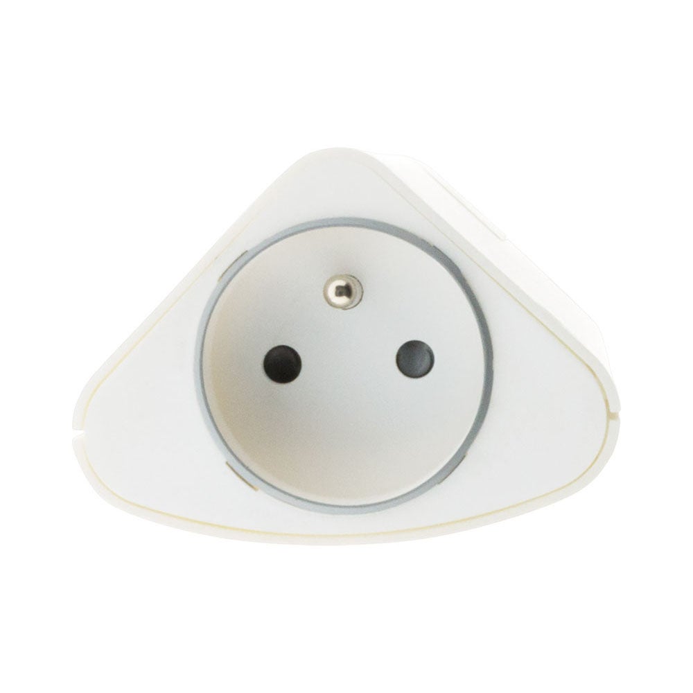 Multiprise d'angle 2P 16A + 2 USB à câbler - Blanc - Otio - 5