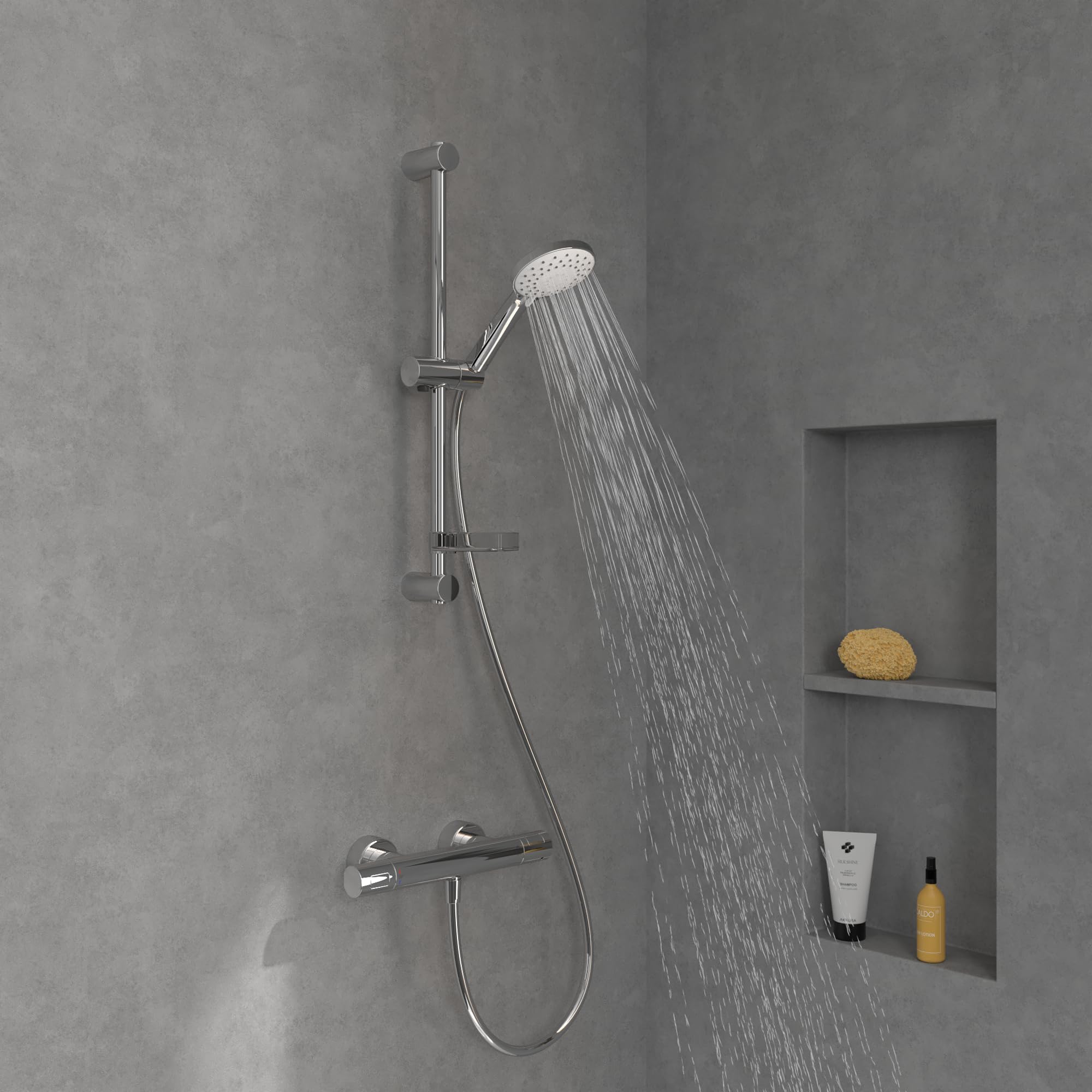 Villeroy & Boch Universal Showers Set de ducha con triple chorro cromado - 6