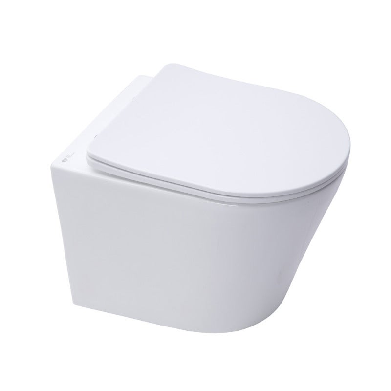 Pack WC bâti-autoportant + WC SAT sans bride + Abattant SoftClose + Plaque blanche (SMART-Infinitio-M270) - 4
