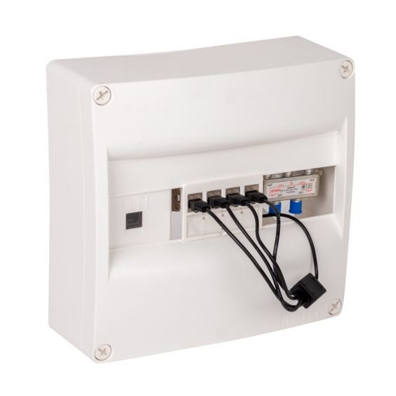 Coffret De Communication Grade 1 - TV 4 RJ45 Quadrupleur téléphonique NALTO