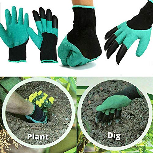 Gants de jardinage à griffes, imperméables et sûrs pour creuser, tailler et planter (4 griffes) - 4