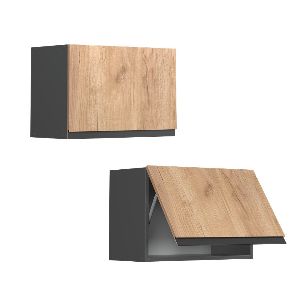 Vicco Elément haut de cuisine R-Line, Chêne de force doré, 60cm J-Shape, plat - 5